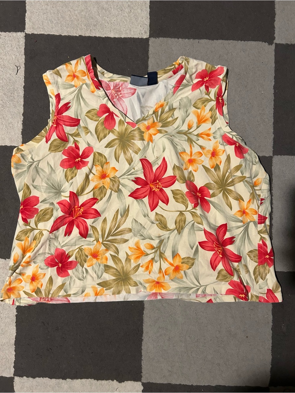 Vintage Y2K Floral Tank Top